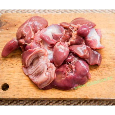 Higados de pollo frescos