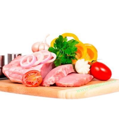 Cabeza de lomo fresca fileteada bandeja 500 vacio