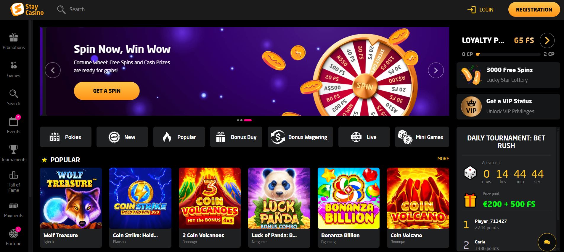 Stay Casino: Flexible No Deposit Spins and Free Chips